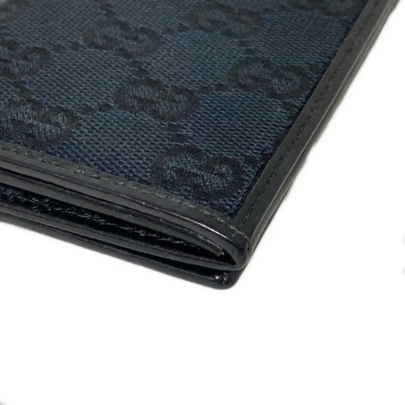 Auth GUCCI GG Pattern, Shelly (Web) 131930 Black Dark Green Red Jacquard Leather - Picture 4 of 10